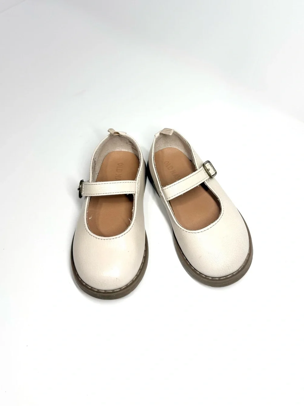 Old Navy Cream Mary Jane Strap Dress Shoes